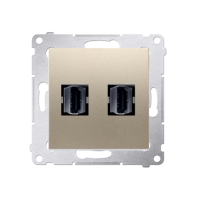 Gniazdo HDMI podwójne (moduł), złoty mat DGHDMI2.01/44 Simon 54 | DGHDMI2.01/44 Kontakt Simon