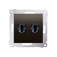 Gniazdo HDMI podwójne (moduł), brąz mat DGHDMI2.01/46 Simon 54 | DGHDMI2.01/46 Kontakt Simon