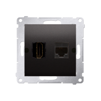 Gniazdo HDMI + RJ45 kat.6. (moduł), antracyt DGHRJ45.01/48 Simon 54 | DGHRJ45.01/48 Kontakt Simon