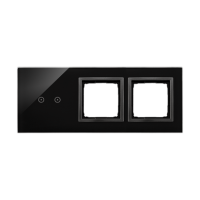 Panel dotykowy S54, 3 moduły, 2 pola dotykowe poziome + 2 otwory na osprzęty S54, zastygła lawa | DSTR3200/73 Kontakt Simon