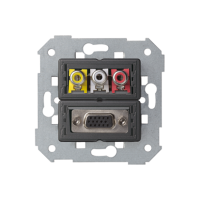 Gniazdo VGA żeńskie + 3 RCA (mechanizm) 7500092-039 Simon 82 | 7500092-039 Kontakt Simon