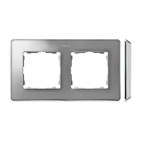 Ramka podwójna aluminium zimne chrom 8201620-093 Simon 82 Detail | 8201620-093 Kontakt Simon