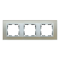 Ramka potrójna Nature-szkło, Srebrna / pierścień aluminium mat 82937-62 Simon 82 Nature | 82937-62 Kontakt Simon