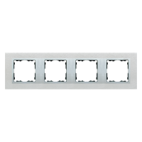 Ramka poczwórna Nature-metal, Inox mat / pierścień aluminium mat 82947-34 Simon 82 Nature | 82947-34 Kontakt Simon
