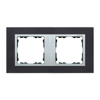 Ramka podwójna Nature-metal, inox czarny, ramka pośrednia aluminium 82927-38 Simon 82 Nature | 82927-38 Kontakt Simon