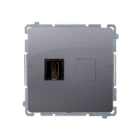 Gniazdo HDMI pojedyncze (moduł), stal inox BMGHDMI.01/21 Simon Basic | BMGHDMI.01/21 Kontakt Simon