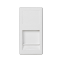 Płytka K45/2, 1x RJ z osłoną, 22,5x45mm, NEXANS, czysta biel KA85/9 Simon Connect | KA85/9 Kontakt Simon