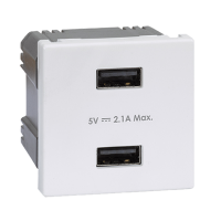 Ładowarka USB K45 (45x45) gniazdo typ A 5V/2,1A, czysta biel K126E/9 Simon Connect | K126E/9 Kontakt Simon