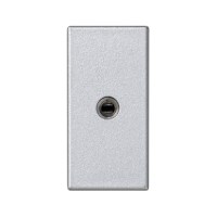 Płytka K45/2 gniazda mini-jack 22,5x45mm + wkład, zaciski śrubowe, aluminium | K123b/8 Kontakt Simon