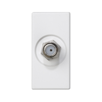Płytka K45/2 gniazdo SAT (F) żeńskie 22,5x45mm + wkład, czysta biel K102C/9 Simon Connect | K102C/9 Kontakt Simon