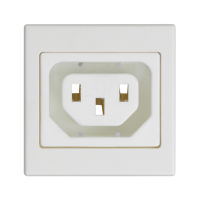 Pokrywa K45 gniazdo IEC320 230V żeńskie (C13), czysta biel K306A/9 Simon Connect | K306A/9 Kontakt Simon