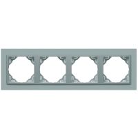 Ramka poczwórna, aluminium/aluminium, ANIMATO | 90940TAA Efapel