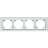 Ramka poczwórna, biały/biały, Logus 90 / Animato | 90940TBB Efapel