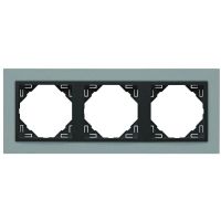 Ramka potrójna, aluminium/grafit, Logus 90 / Animato | 90930TAS Efapel