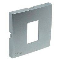 Element centralny do gniazda telefonicznego pojedynczego, aluminium, LOGUS 90 | 90712TAL Efapel