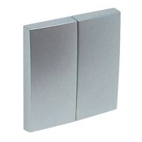 Klawisze do łącznika seryjnego, uniwersalnego podwójnego (seryjnego schodowego), aluminium, LOGUS 90 | 90611TAL Efapel
