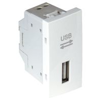 Gniazdo USB DATA 45x45, biały, Quadro 45 | 45437SBR Efapel