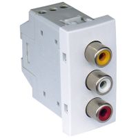Gniazdo RCA 22,5x45, biały, Quadro 45 | 45580SBR Efapel