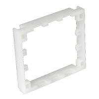 Ramka do montażu osprzętu 45x45 w kolumnach i listwach biurkowych, 2 moduły, czrna, Quadro 45$ | 45992 Efapel