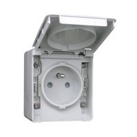 Gniazdo pojedyncze z/u, biały, Waterproof48 IP65 | 48112CBR Efapel