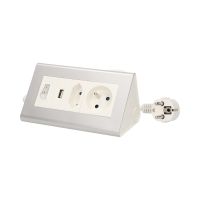 Przedłużacz biurkowy z wyłącznikiem i ładowarką USB, 1x2,5A + 1x16A + 5V DC/2,1A | OR-AE-1328 Orno