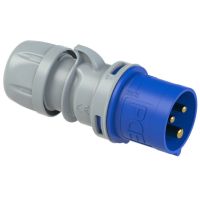 Wtyczka przenośna Turbo Shark bezśrubowa 16A 2P+A 230V 50/60Hz 6h IP44 niebieska | 013-6TT PCE