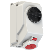 Gniazdo z wyłącznikiem 0-1 - stałe przelotowe z blokada mechaniczną 16A 3P+Z 400V 50/60Hz 6h IP67 | 75142-6 PCE