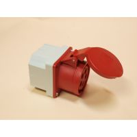 Gniazdo tablicowe proste z puszką 32A 3P+Z+N 400V 50/60Hz 6h IP44 | 325-6p PCE