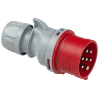 Wtyczka przenośna Shark 32A 5P+Z+N 400V 50/60Hz 6h styki niklowane IP44/54 | 027-6v PCE