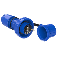 Wtyczka przenośna Nautilus z pokrywą uni-Schuko 16A 2P+Z 230V 50/60Hz IP66/68 | 20051-b PCE