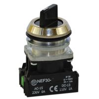 Przycisk sterowniczy pokrętny stabilny 0-1 NEF30-TPaX, pod otwór Fi-30mm, styki NO, czarny | W0-NEF30-TPA X S Promet