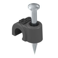 Klips z gwoździem ISO 10mm, L25, PP, czarny, 9005 2010 25 SW | 2232235 Obo Bettermann