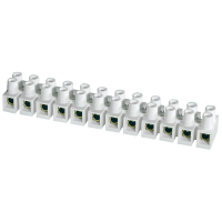 Listwa zaciskowa gwintowa termoplast. 6 mm2, 12 torów LTA12-6.0b biała | 22412216 Simet