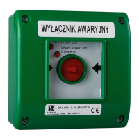 Przycisk awaryjny ręczny OA1 z płytką pod rezystory i dodatkowym LED | OA1-W01-A\11-2LED1 Spamel