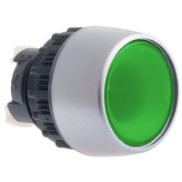 Napęd kompletny kryty, pierścień niklowany, podświetlany, zielony | ST22-KLZ\. Spamel