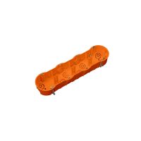Puszka p/t PK60 4x68x46mm, poczwórna do płyt gipsowych, IP30, pomarańczowa | A.0047P Pawbol