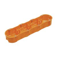 Puszka p/t PK60 4x68x46mm czterokrotna z wkrętami, IP30, pomarańczowa | A.0049WP PAWBOL SPÓŁKA AKCYJN