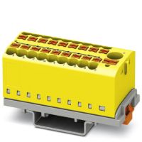 Blok rozdzielacza PTFIX 6/18X2,5-NS35 YE, zółty | 3273116 Phoenix Contact
