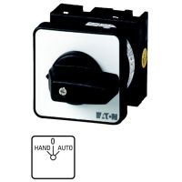 Łącznik krzywkowy 2P, 20A, 6,5kW, bez samopowrotu, pokrętlo czarne, natablicowy, T0-2-15432/E P/T | 034110 Eaton