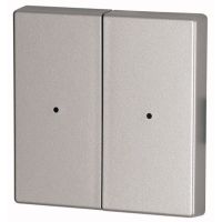 Klawisz podwójny z otworem na LED 55x55mm CWIZ-02/03-LED, srebrny xComfort | 126060 Eaton