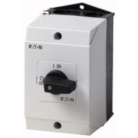 Łącznik krzywkowy 3P, 20A, 6,5kW, 0-1, pokrętło czarne, w obudowie, T0-2-1/I1 | 207081 Eaton