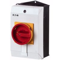 Łącznik krzywkowy 3P, 20A, 6,5kW, 0-1, pokrętło czerwone, w obudowie, T0-2-1/I1/SVB P/T | 207147 Eaton
