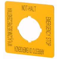 Szyld do przycisków awaryjnych PL, GB, DE, I M22-XYK5 | 167643 Eaton