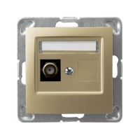 Gniazdo antenowe typu F pojedyncze GPA-1YF/m/28 złoty metalic, Impresja | GPA-1YF/m/28 Ospel