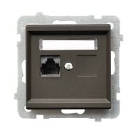 Gniazdo komputerowe pojedyncze, kat. 5e MMC GPK-1R/K/m/40 czekoladowy metalik, Sonata | GPK-1R/K/m/40 Ospel