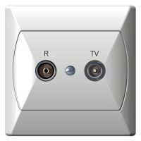 Gniazdo R-TV końcowe GPA-AK/00 białe, Akcent | GPA-AK/00 Ospel
