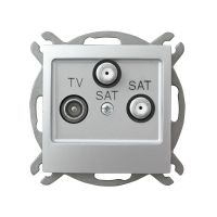 Gniazdo R-TV-SAT z dwoma wyjściami SAT GPA-Y2S/m/18 srebro, Impresja | GPA-Y2S/m/18 Ospel