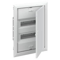 Obudowa p/t IP30 24M z ramką, drzwiami oraz listwami śrubowymi N+PE (zamiennik UK520E), UK624E3 | 2CPX077841R9999 ABB