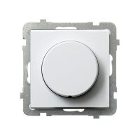 Ściemniacz przyciskowo-obrotowy do obciążenia żarowego i halogen 400W, biały, Sonata | ŁP-8R/m/00 Ospel