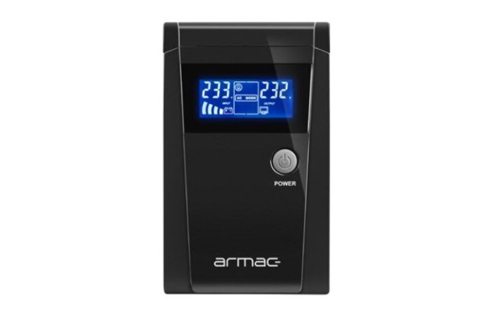 Zasilacz UPS ARMAC OFFICE O/650E/LCD LINE-INTERACTIVE 650VA 2X 230V PL USB-B LCD METALOWA OBUDOWA | O/650E/LCD Armac